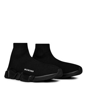 Balenciaga Black Knit High-Top Sneakers